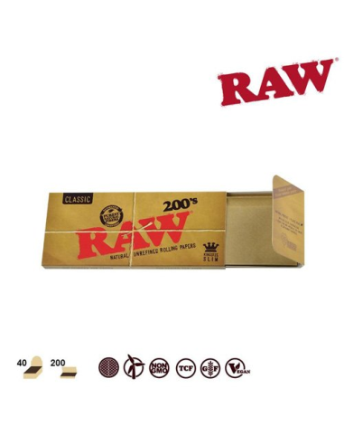 Block RAW Slim King Size 200 (x40)