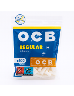 Filtro OCB REGULAR 7,5mm + Librito naranja nº1 (100ud)