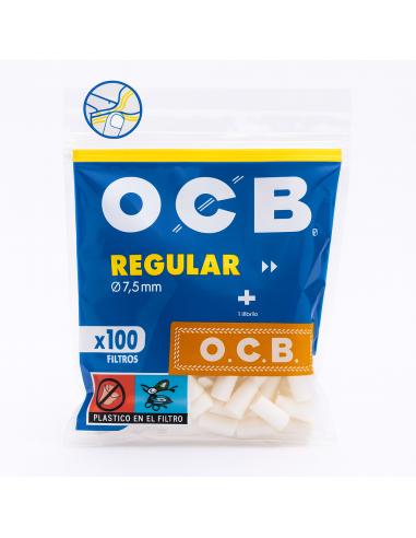 Filtro OCB REGULAR 7,5mm + Librito naranja nº1 (100ud)