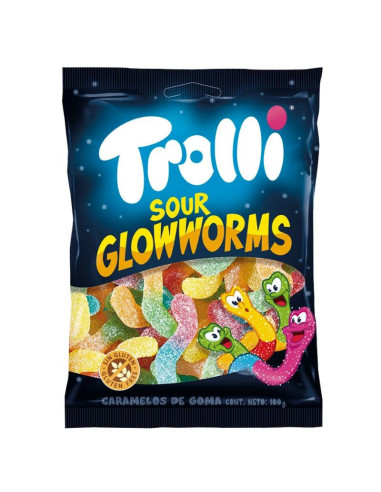Trolli Sour Glowworms 100g x16